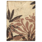 Blumenstil-Design mit tönernen Blätter Klemmbrett (Rückseite)