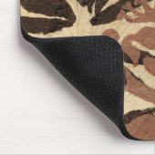 Blumenstil-Design mit tönernen Blätter Mousepad (Ecke)