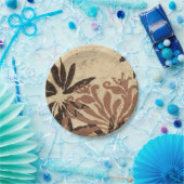 Blumenstil-Design mit tönernen Blätter Pappteller (Party)