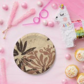 Blumenstil-Design mit tönernen Blätter Pappteller (Party)