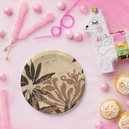 Blumenstil-Design mit tönernen Blätter Pappteller (Party)