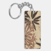 Blumenstil-Design mit tönernen Blätter Schlüsselanhänger (Vorderseite links)