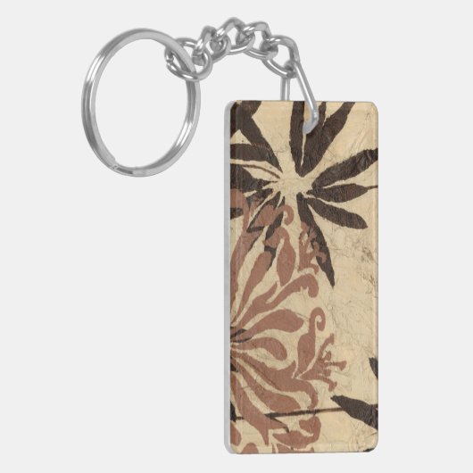 Blumenstil-Design mit tönernen Blätter Schlüsselanhänger (Vorderseite links)