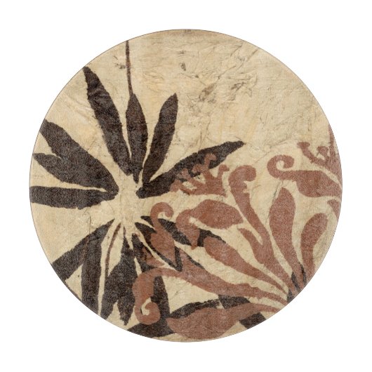 Blumenstil-Design mit tönernen Blätter Schneidebrett (Vorderseite)