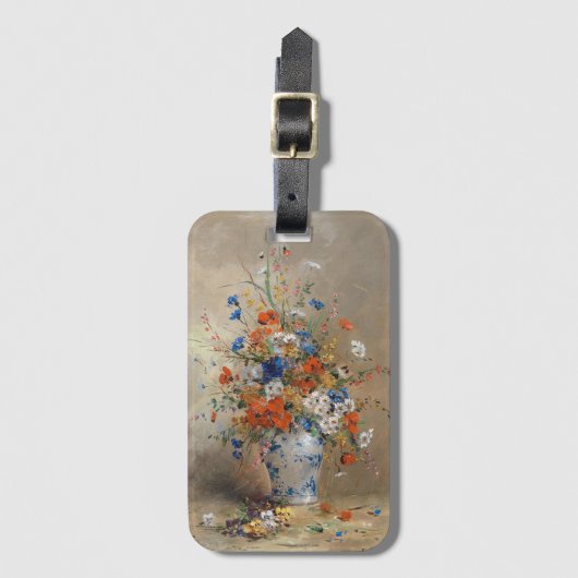 Blumenstillleben | Eugene Petit Gepäckanhänger (Vorderseite Vertikal)