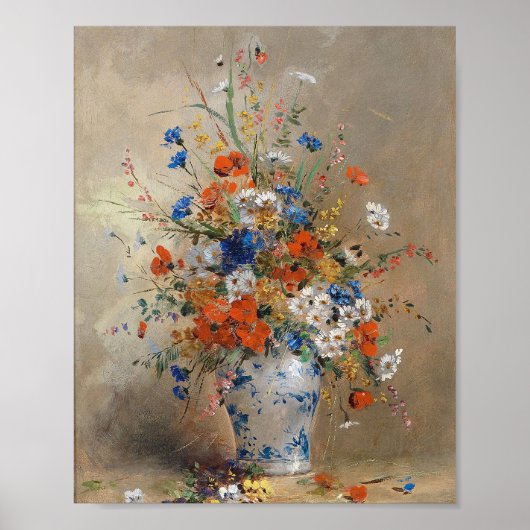 Blumenstillleben | Eugene Petit Poster (Vorne)
