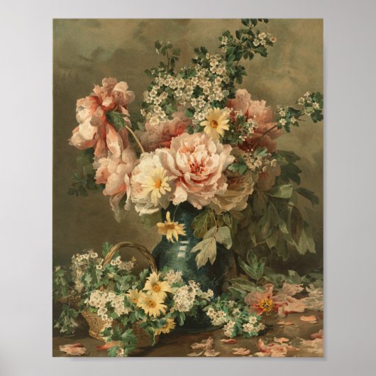 Blumenstillleben-Finart-Kunstposter-Druck Poster (Vorne)