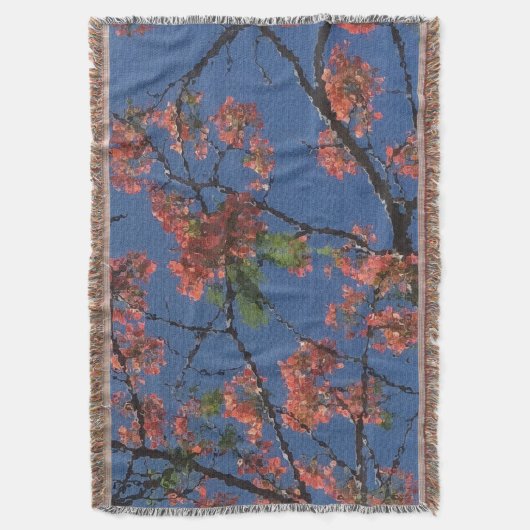 Blumenstoffe, blau decke (Vorderseite Vertikal)