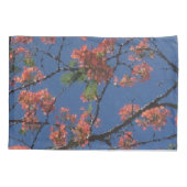 Blumenstoffe, blau kissenbezug (Rückseite)