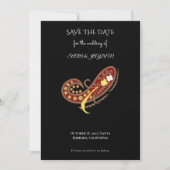 Blumenstoffmuster – Paisley-Clip-Art-Plakat Save The Date (Vorderseite)