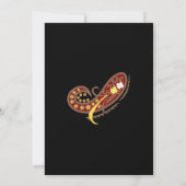 Blumenstoffmuster – Paisley-Clip-Art-Plakat Save The Date (Rückseite)