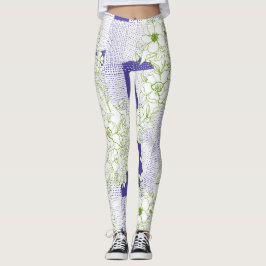 Blumenstörung - Abstrakte botanische Leggings