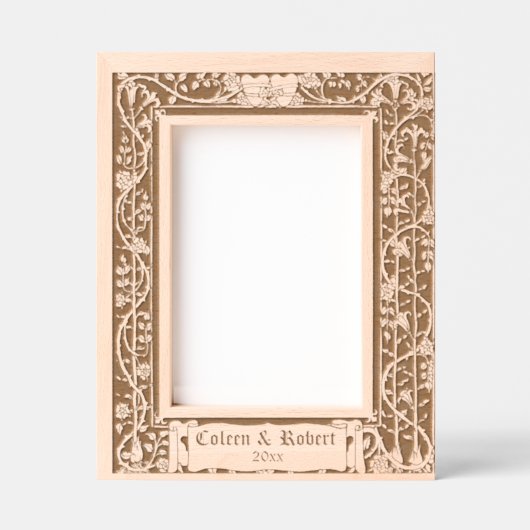 Blumenstraube Weinkeller mit 2 Herzen von Walter C Geätzte Rahmen (Vorderseite)