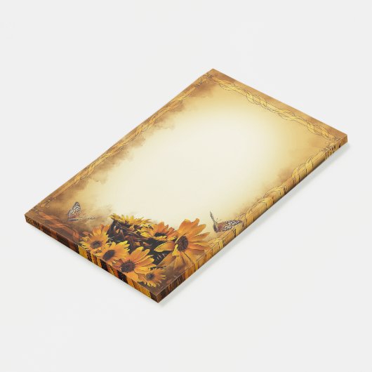 Blumenstrauch 5 post-it klebezettel (angewinkelt)