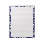 Blumenstrauch - rosa Uni rotes Papier 8.5 "x11" Notizblock (Rotiert)