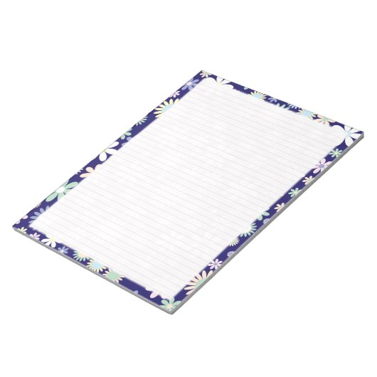 Blumenstrauch - rosa Uni rotes Papier 8.5 "x11" Notizblock (angewinkelt)