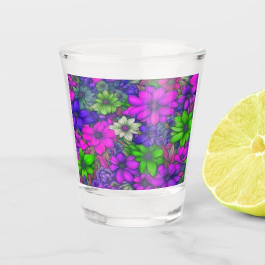 Blumenstrauß Abstrakt #55 Schnapsglas (Vorderseite)