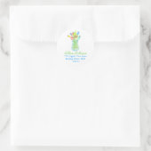 Blumenstrauß-Adressetikett Runder Aufkleber (Tasche)