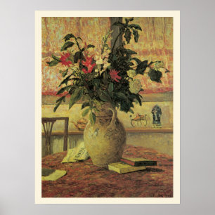 Blumenstrauß am Fenster von Maxine Maufra Poster