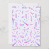 Blumenstrauß Antlers Woodland Boho Babydusche Einladung (Rückseite)