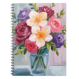 Blumenstrauß Aquarell Blumenmalerei Notizblock