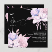 *~* Blumenstrauß AR15 QR UAWG Blush PINK WEDDING Einladung (Vorne/Hinten)