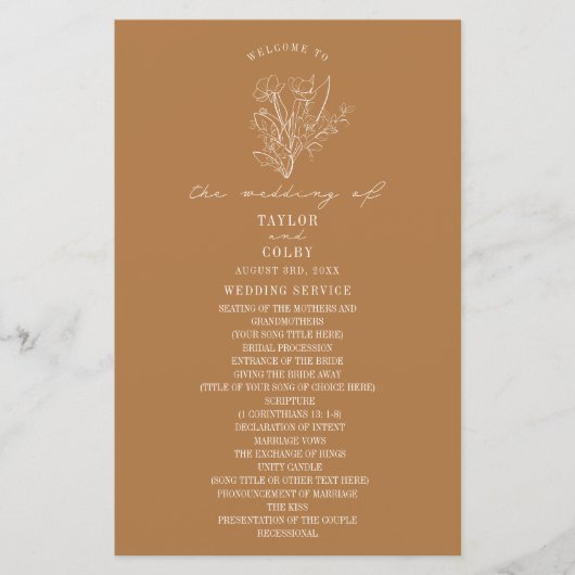 Blumenstrauß Art Goldenrod Hochzeit (Vorderseite)