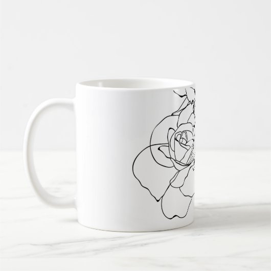 Blumenstrauß Art: Minimale Frau. Kaffeetasse (Links)