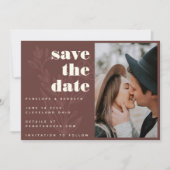 Blumenstrauß Art warmes rustikales Foto Hochzeit Save The Date (Vorderseite)