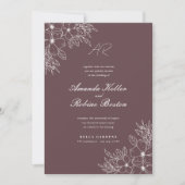 Blumenstrauß Art Wedding Einladung (Vorderseite)