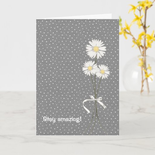 Blumenstrauß auf Button Karte (Gelbe Blume)