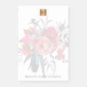 Blumenstrauß aus metallischem Gold, mit Monogramm Post-it Klebezettel (Vorderseite)