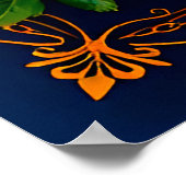 Blumenstrauß aus weißem Blume Poster (Ecke)