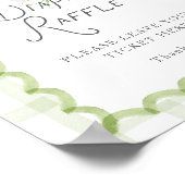 Blumenstrauß-Baby-Party-Windel-Raffle Poster (Ecke)
