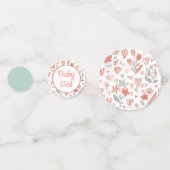 Blumenstrauß Baby Table Konfetti (Rückseiten)