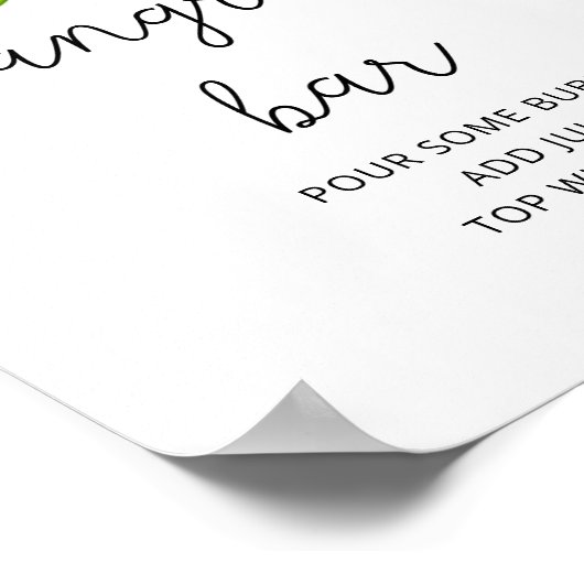 Blumenstrauß-Bar poster (Ecke)