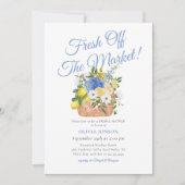 Blumenstrauß-Bauern Fresh off Market Brautparty Einladung (Vorderseite)