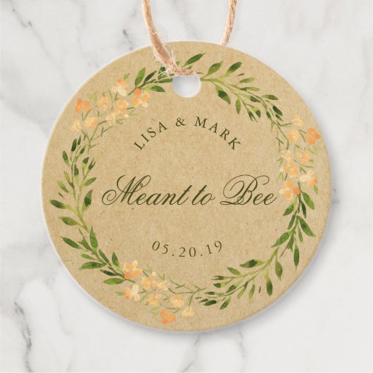 Blumenstrauß bedeutet, dass man eine Kraft-Runde Geschenkanhänger (Vorderseite)