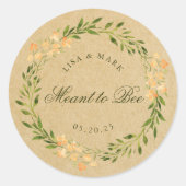 Blumenstrauß bedeutet, Gastgeschenk Hochzeit Kraft Runder Aufkleber (Vorderseite)