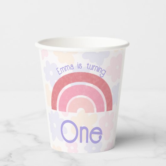 Blumenstrauß Birthday Pappbecher (Vorderseite)