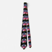 Blumenstrauss Black Neck Tie Krawatte (Vorderseite)