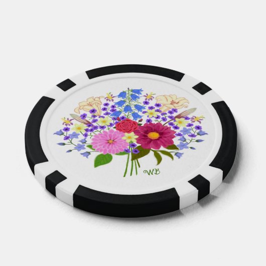 Blumenstrauss Black Pokerchips (Einzeln)