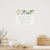 Blumenstrauß, Blattwerk Probe Abendessen Willkomme Poster (Küche)