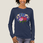 Blumenstrauß Blau Tri-Blend Shirt (Vorderseite)