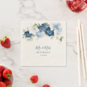 Blumenstrauß Blaue Grüne Hochzeitsempfehlung Serviette (Beispiel)