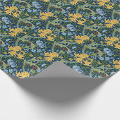 Blumenstrauß-Blume: Dunkelgrün Vintag Geschenkpapier (Ecke)