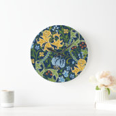 Blumenstrauß-Blume: Dunkelgrün Vintag Große Wanduhr (Zuhause)