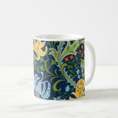 Blumenstrauß-Blume: Dunkelgrün Vintag Kaffeetasse (VorderseiteRechts)