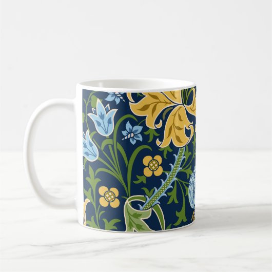 Blumenstrauß-Blume: Dunkelgrün Vintag Kaffeetasse (Links)