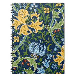 Blumenstrauß-Blume: Dunkelgrün Vintag Notizblock
